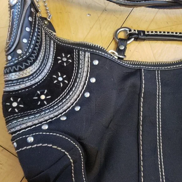 Black Coach Handbag - Picture 3 of 8